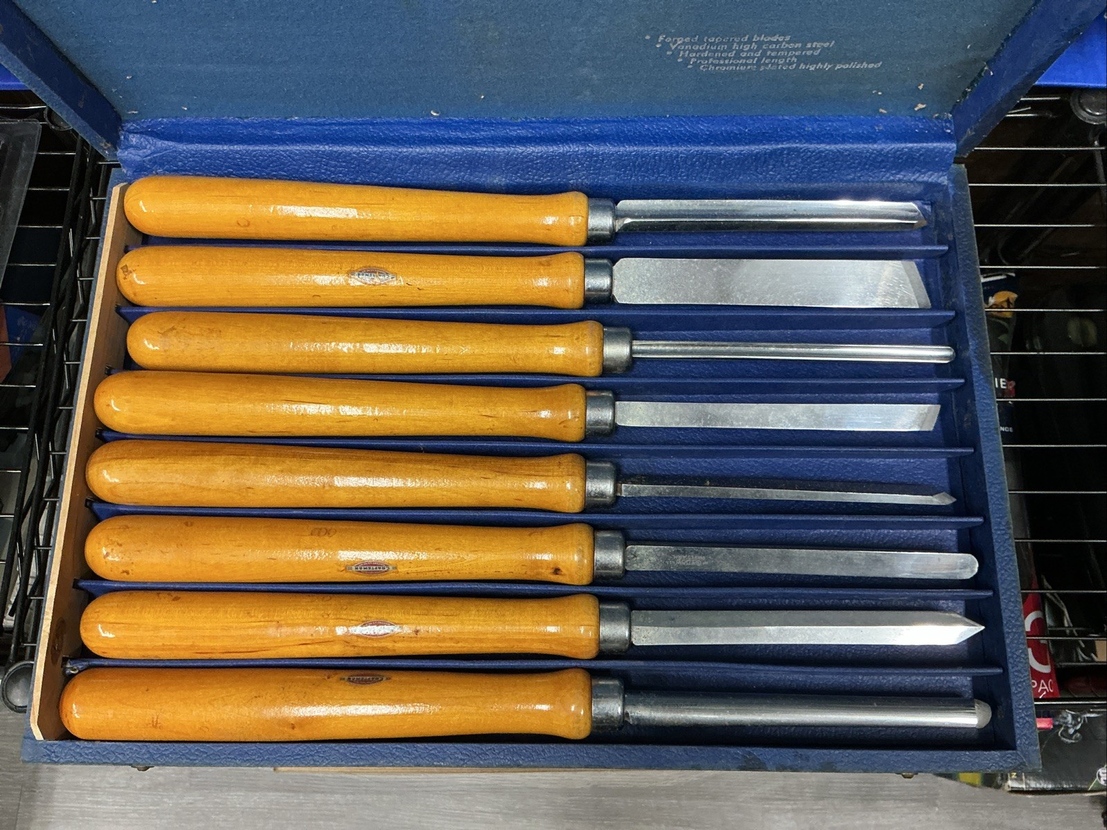 Craftsman Wood Lathe Chisel Set Vintage Professional Turning 8 Piece Set
