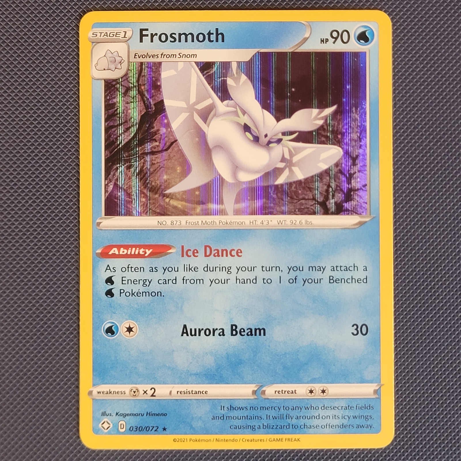Frosmoth 30/72 – Shining Fates – Rare Holo Pokemon Card – NM