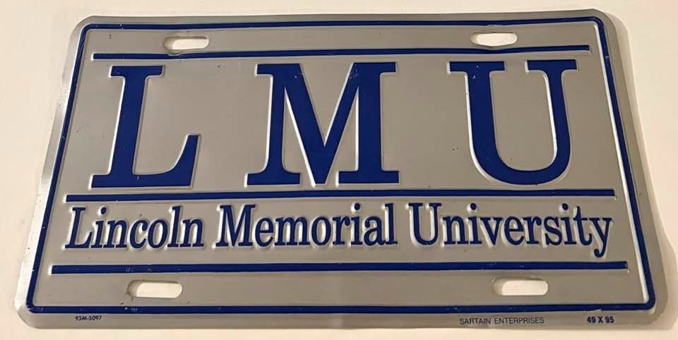 LMU Booster License Plate Lincoln Memorial University Tennessee
