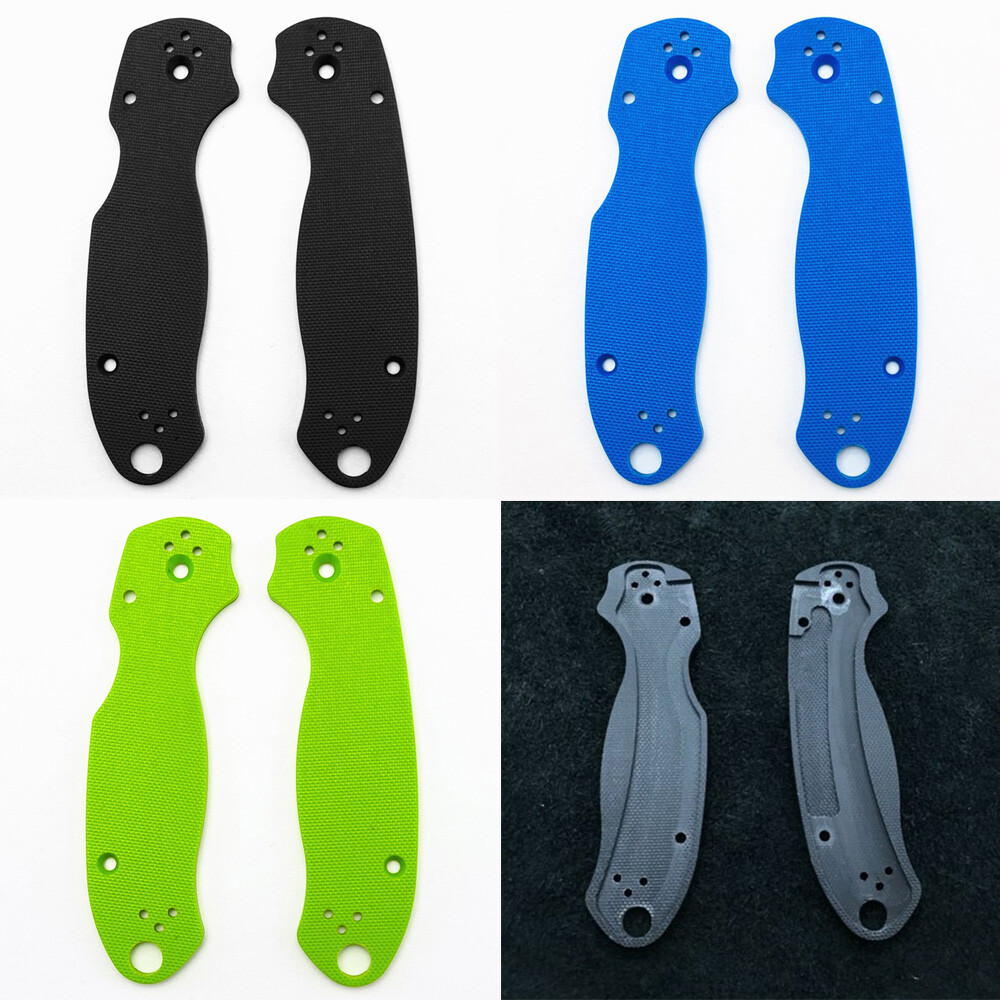 1 Pairs Black Blue Green G-10 Handles Scales Stock For Spyderco Para 3 US NEW