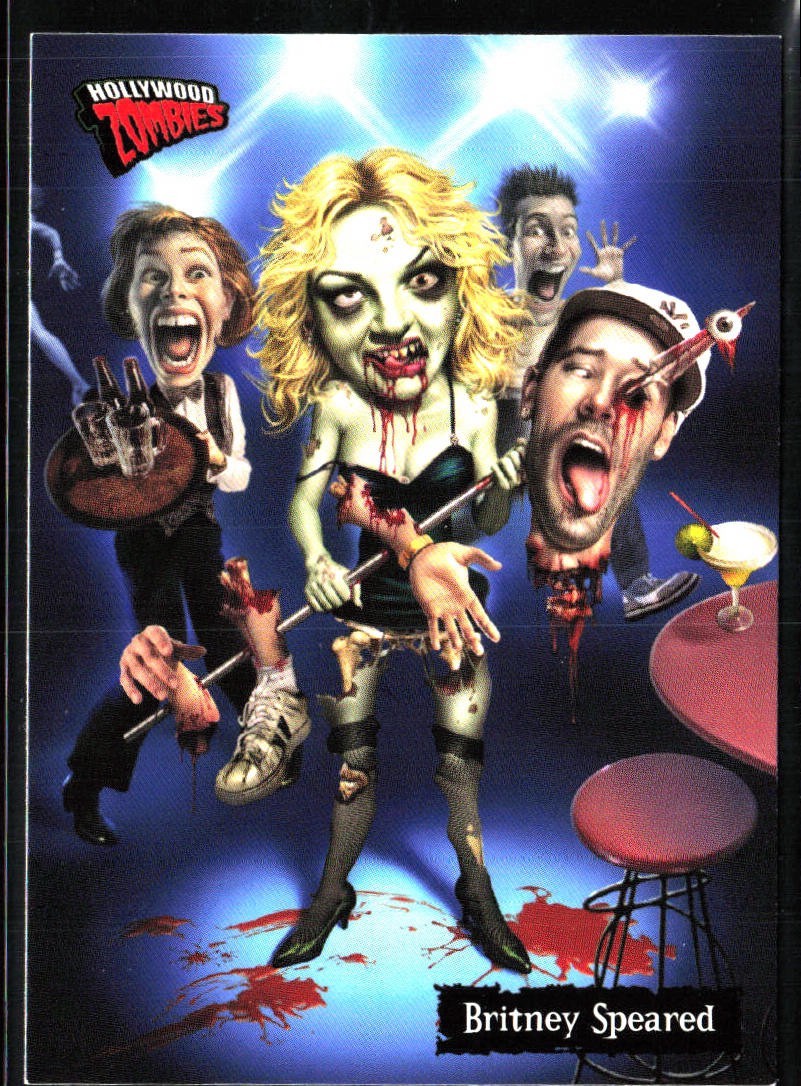 2007 TOPPS HOLLYWOOD ZOMBIES Britney Spears PARODY Trading Card