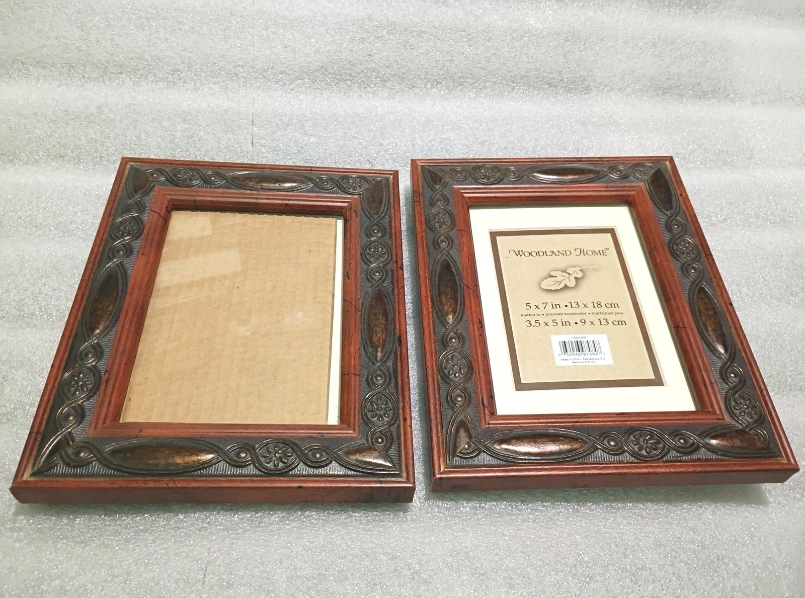Woodland Home 5 X 7 Picture Frame Wood Lot Of 2.