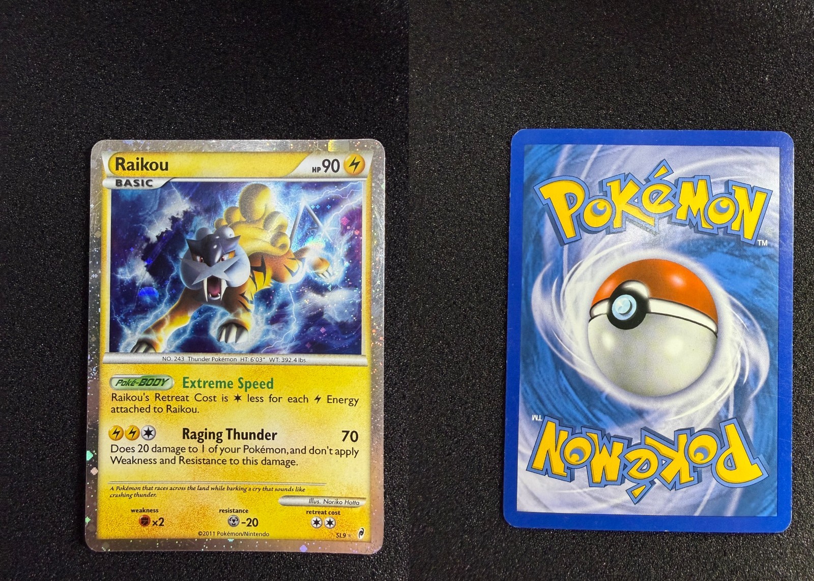 RAIKOU HOLO CALL OF LEGENDS POKEMON CALL OF LEGENDS 2011 SL9
