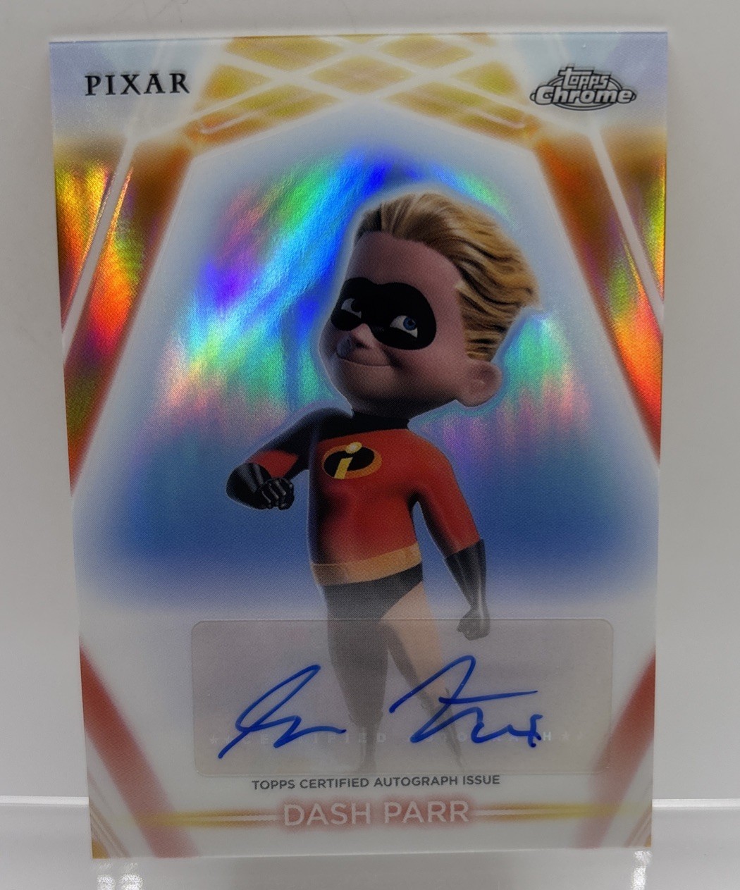 2026 Topps Disney Neon Chrome Etch Dash Parr Auto Spencer Fox Pixar Incredibles