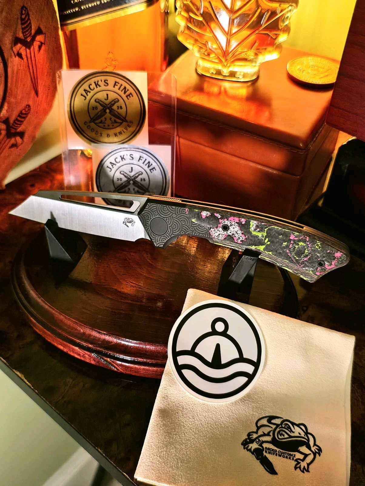 🌟EXCLUSIVE! VANAX! GECKO KNIFEWORKSxURBAN SEIGAIHA WATERMELON CF PICTUSV2 VANAX