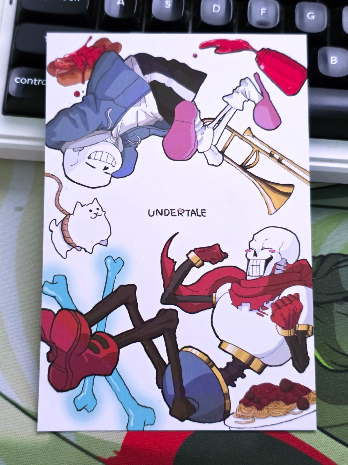 Undertale Sans Papyrus Skelebros Fangamer Artist Series Art Card Deltarune