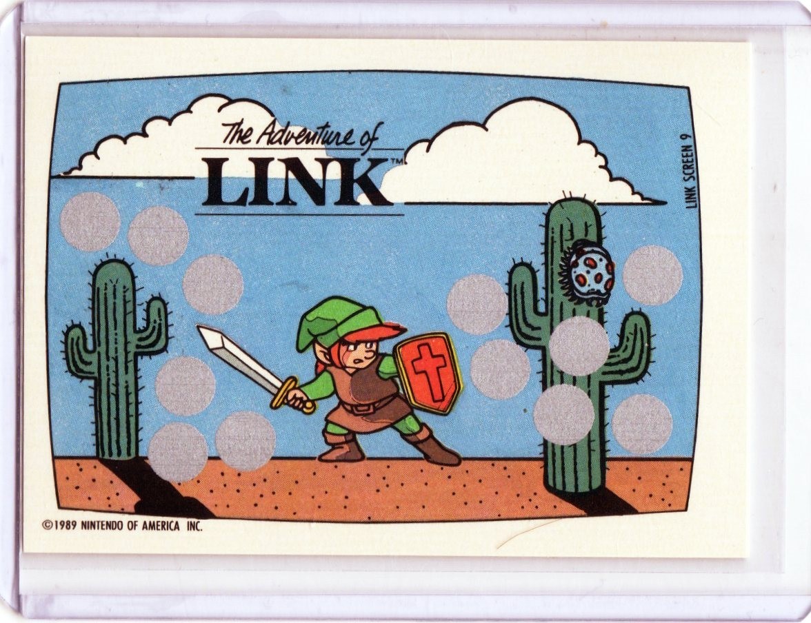 1989 Topps Nintendo #9 Link Scratch Off Card