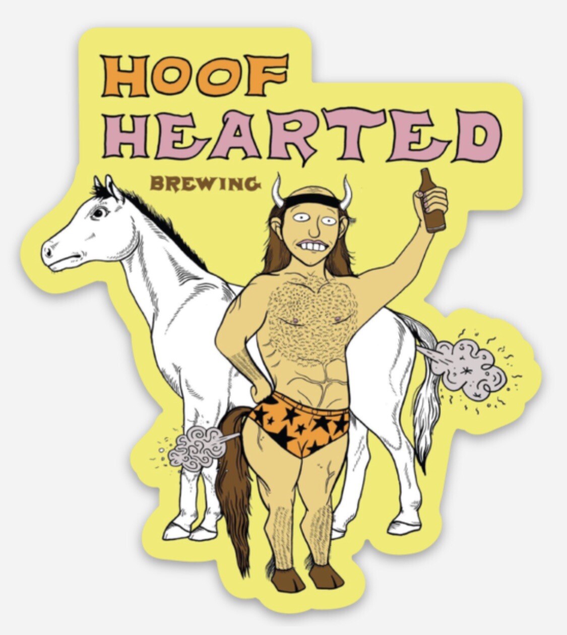 Hoof Hearted Brewing Company Sticker decal craft Brewery Micro Columbus Ohio OH