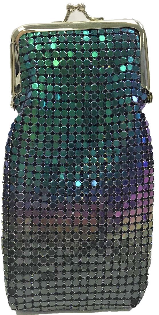 Eclipse Chameleon Mesh Sequin Cigarette Case Pouch, Coin Purse, 120s, 3234L