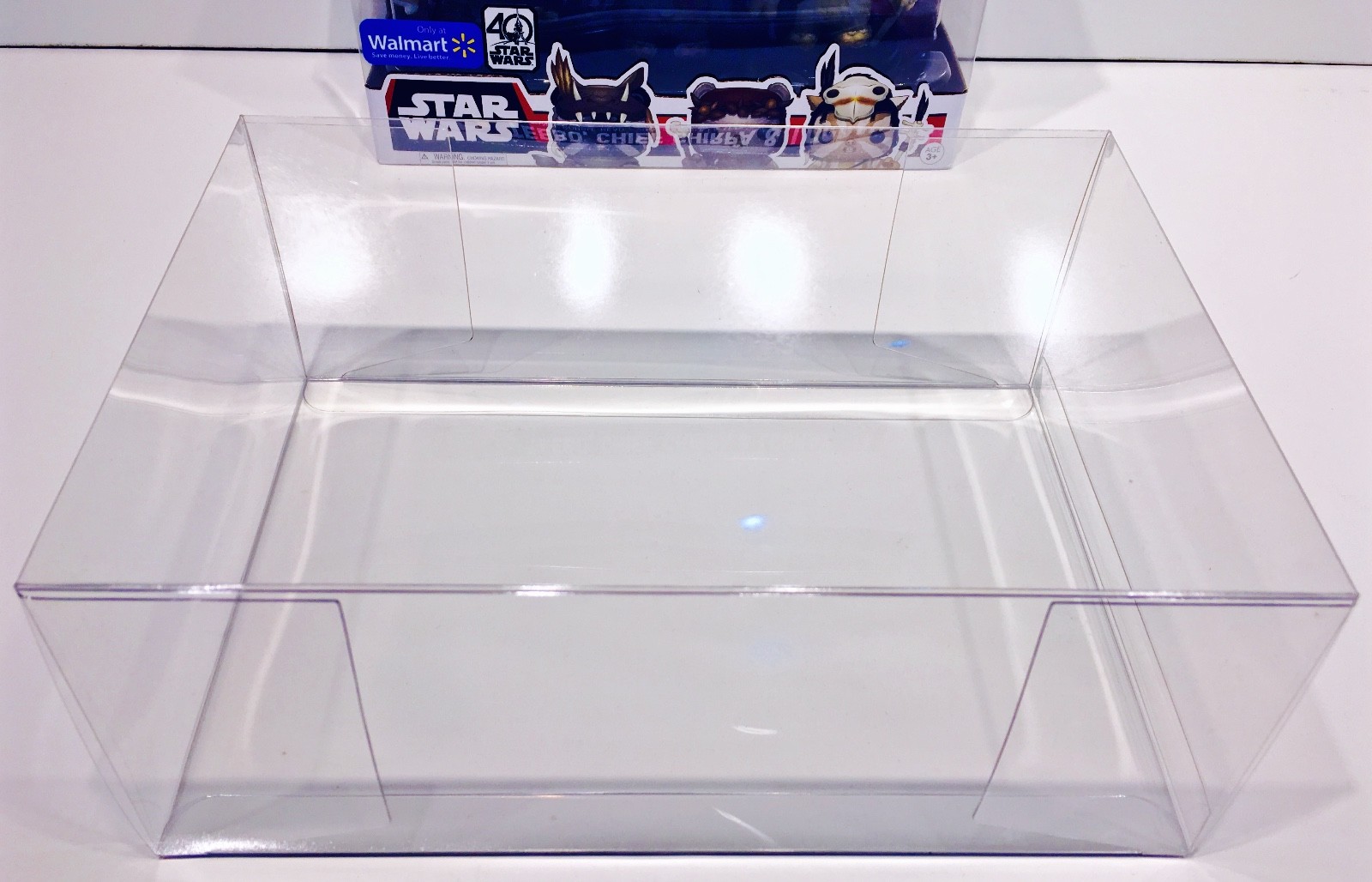 1 Box Protector For FUNKO POP! Smaller 3 packs. Ewoks, Snap, Police Etc. READ!