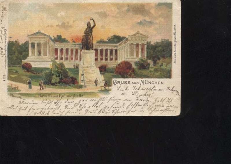 (38683) Color Postcard Greetings from Munich 1899, Kink