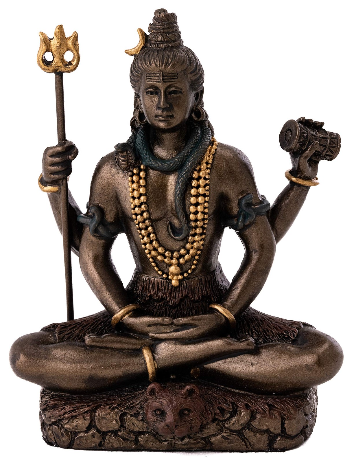 Top Collection Mini Lord Shiva Statue in Lotus Pose – Hindu God and Destroyer of