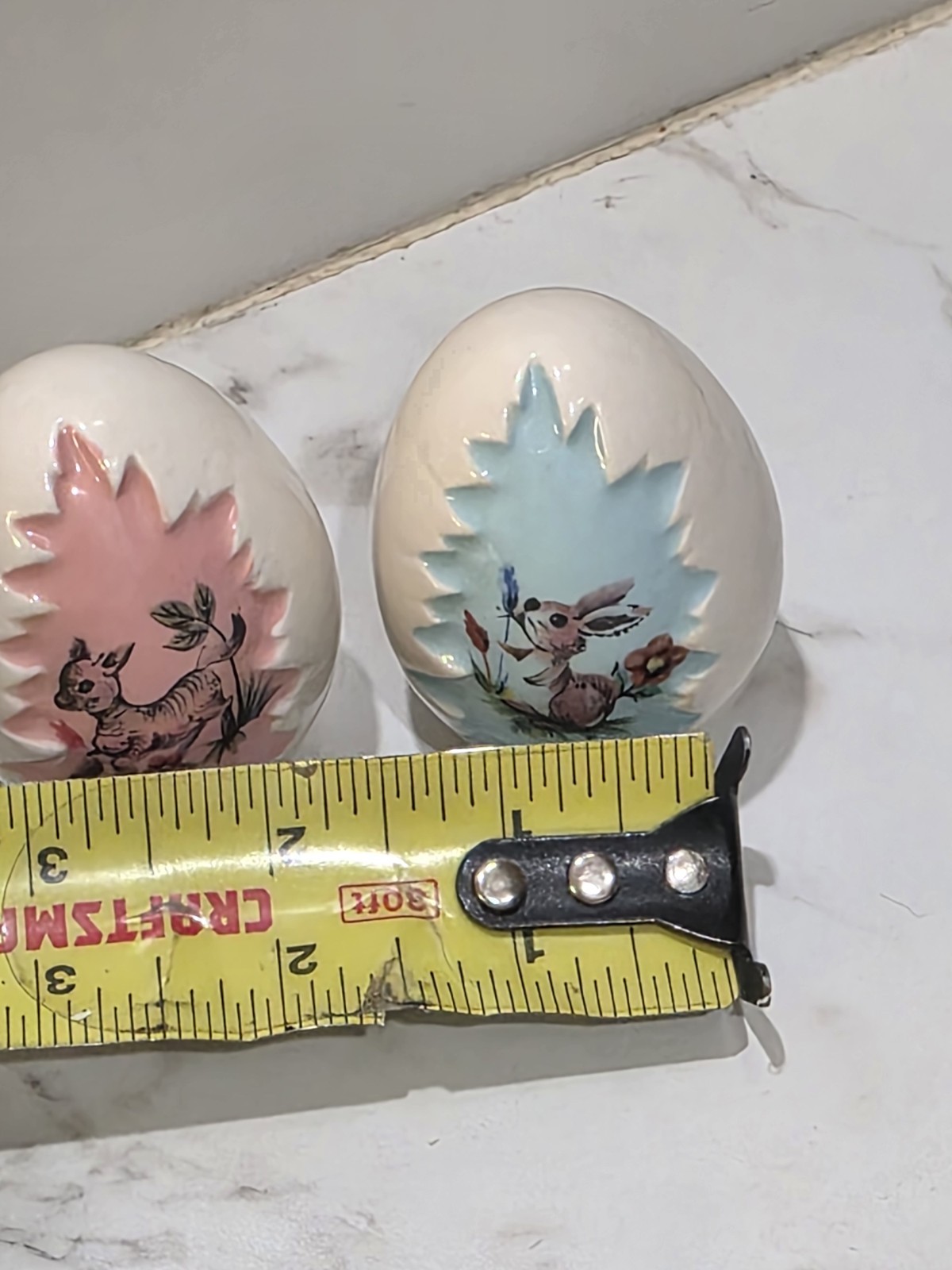 Vintage Hand Painted Cracked Easter Eggs 1974 Signed Excellent Condition Rare