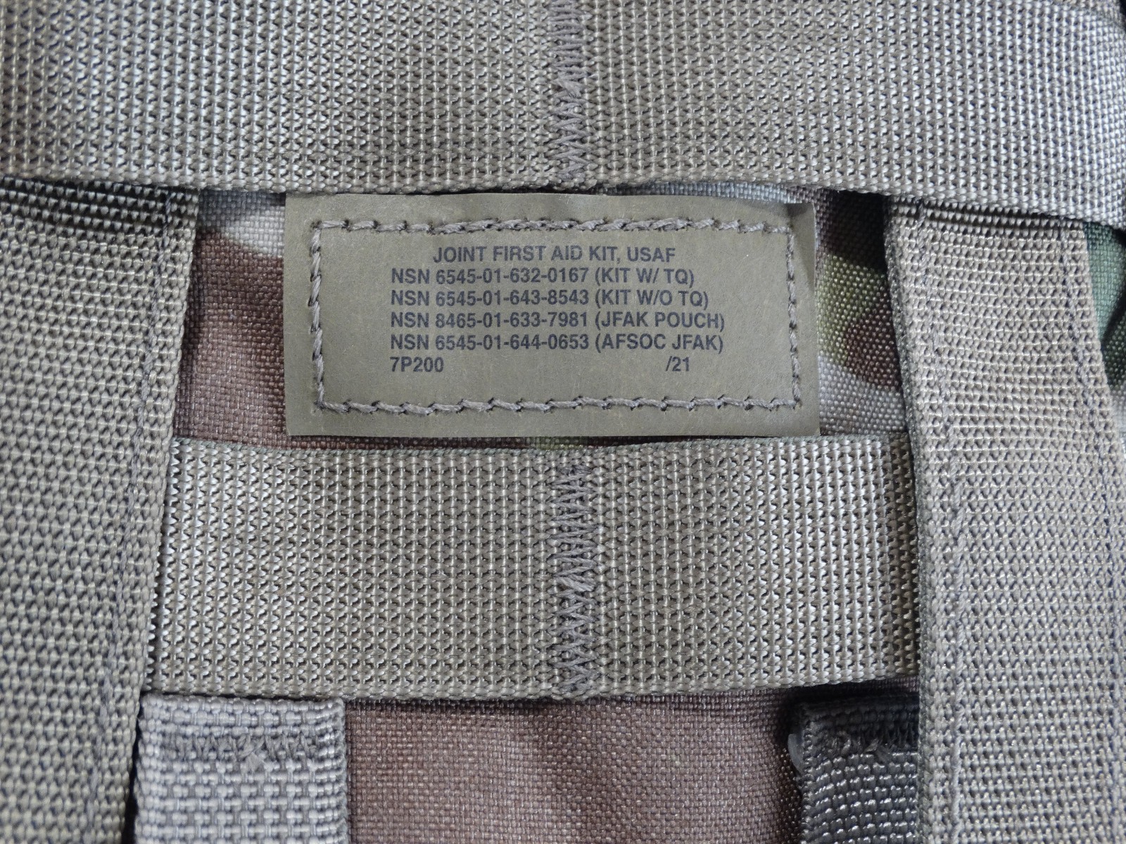 USAF OCP Joint First Aid Kit (empty) w/Tourniquet Pouch