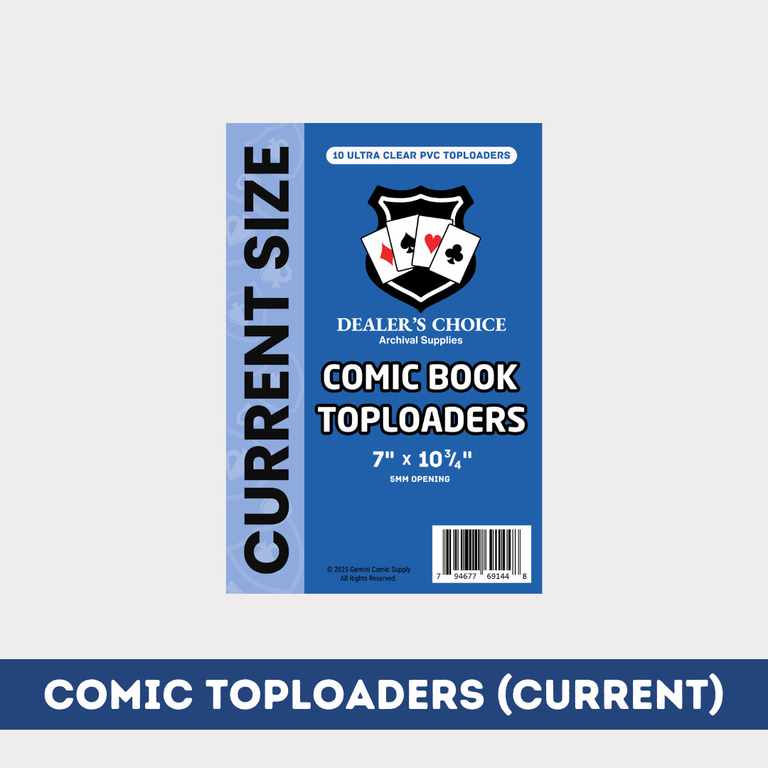 COMIC BOOK TOPLOADERS (Current Size) – Ultra Clear 15mil High Quality Rigid PVC