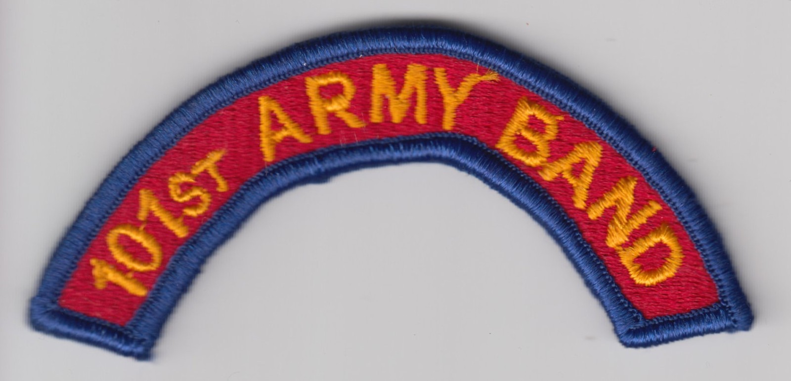 Vintage US Military 101st Army Band Shoulder Scroll Tab Patch Insignia Merrowed