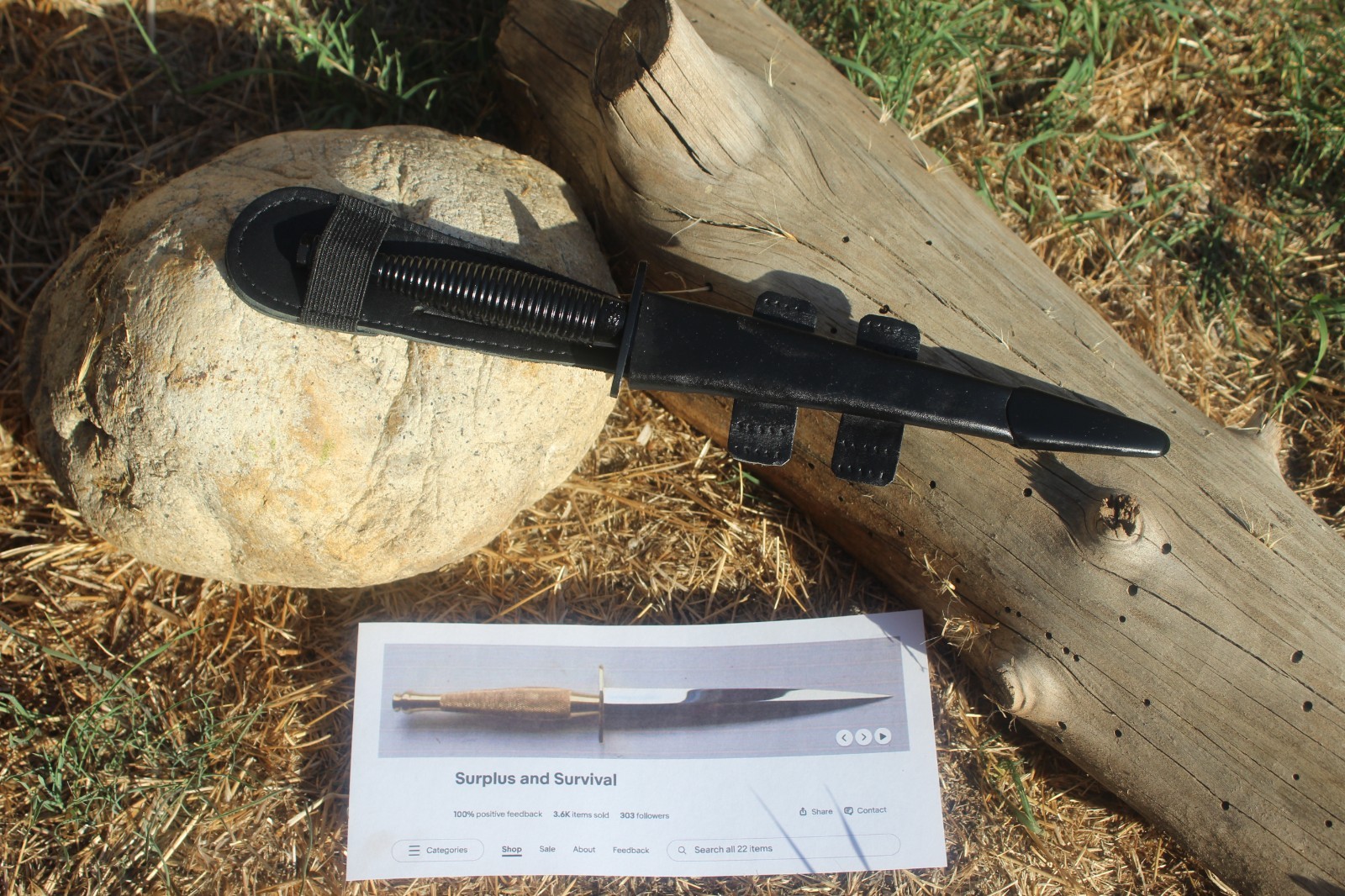 Genuine British Army FS Commando knife, 3rd pat. J. Nowill, made in Sheffield