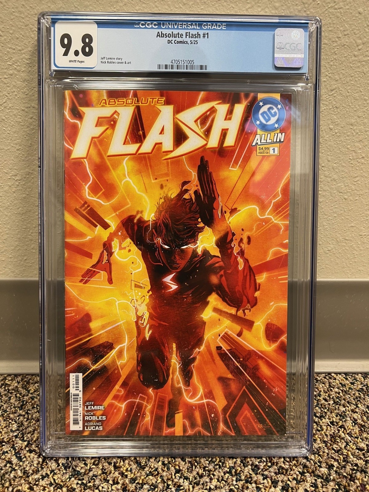 Absolute Flash #1 Nick Robles Cover 1ST PRINT COVER A 9.8 CGC