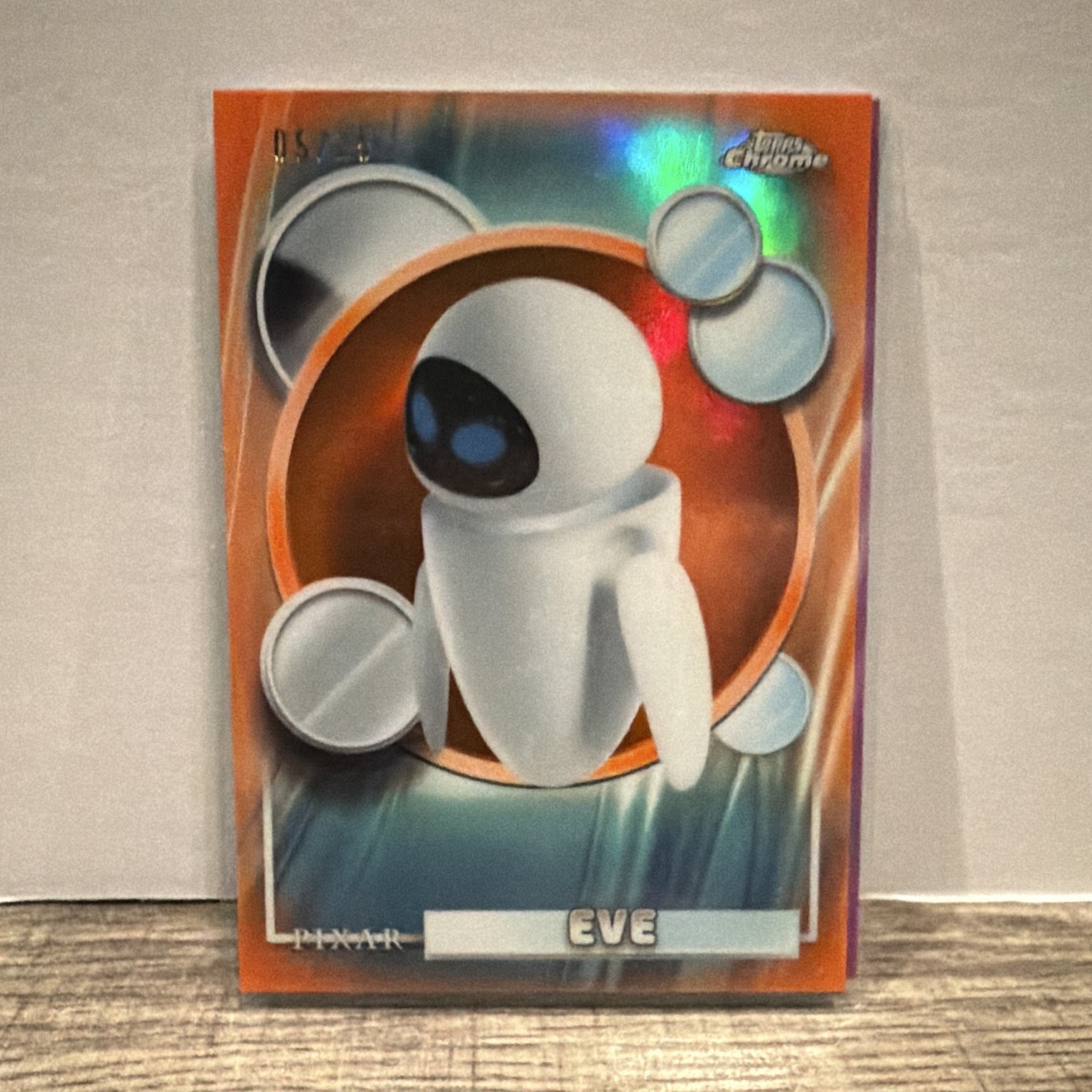 2026 Topps Chrome Disney EVE Orange Refractor /25 WALL-E Pixar 05/25