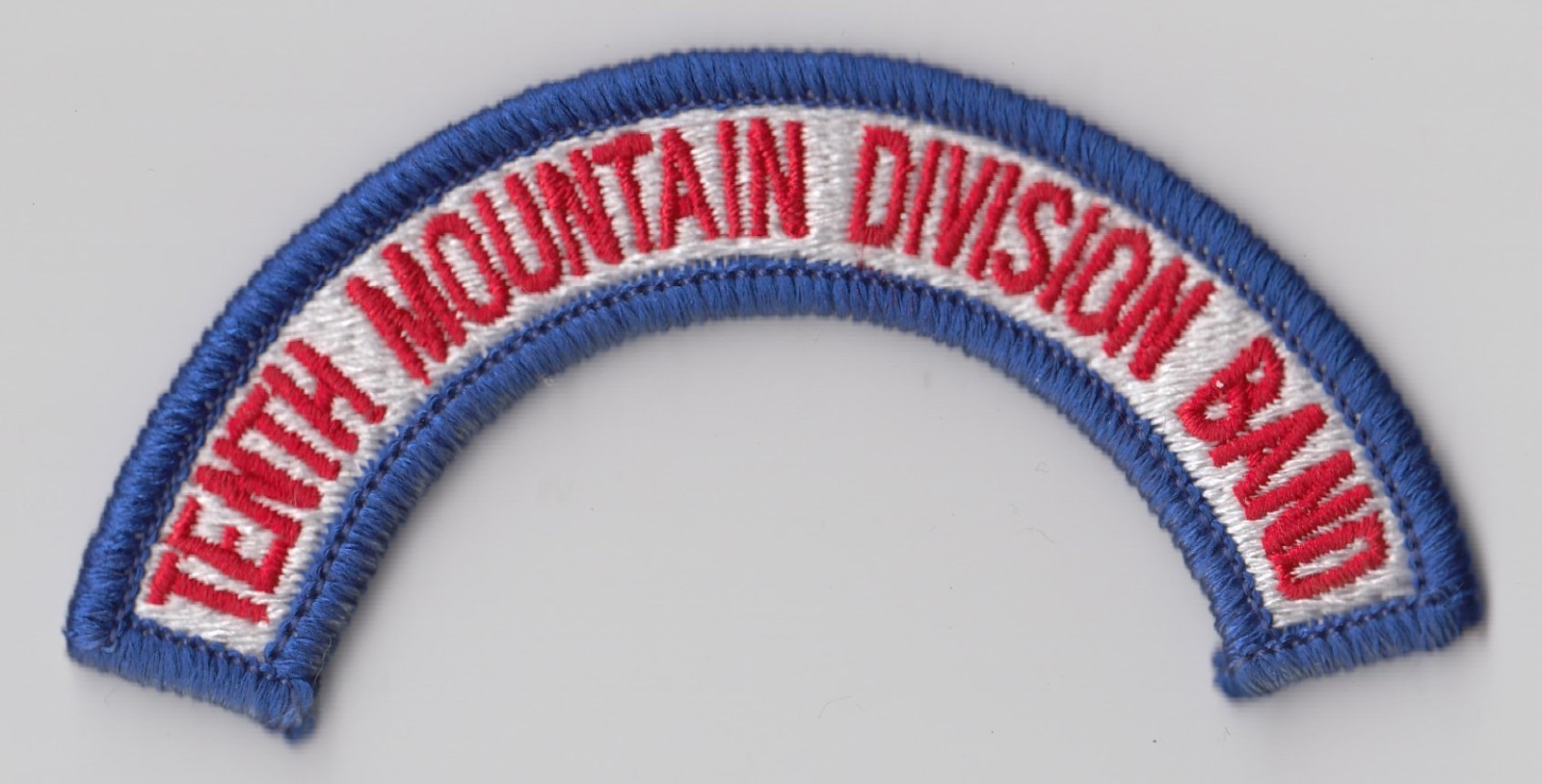 US Army Tenth 10th Mountain Division Band Shoulder Scroll Tab Patch Insignia