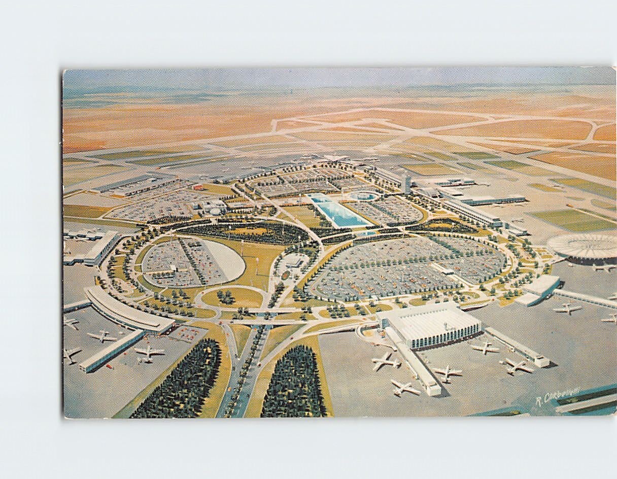 Postcard Aerial Gateway To US NY International Airport Terminal City