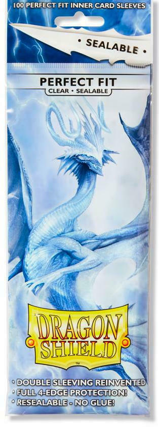 Dragon Shield – Standard Size – Perfect Fit – Sealable Clear (100 Sleeves)