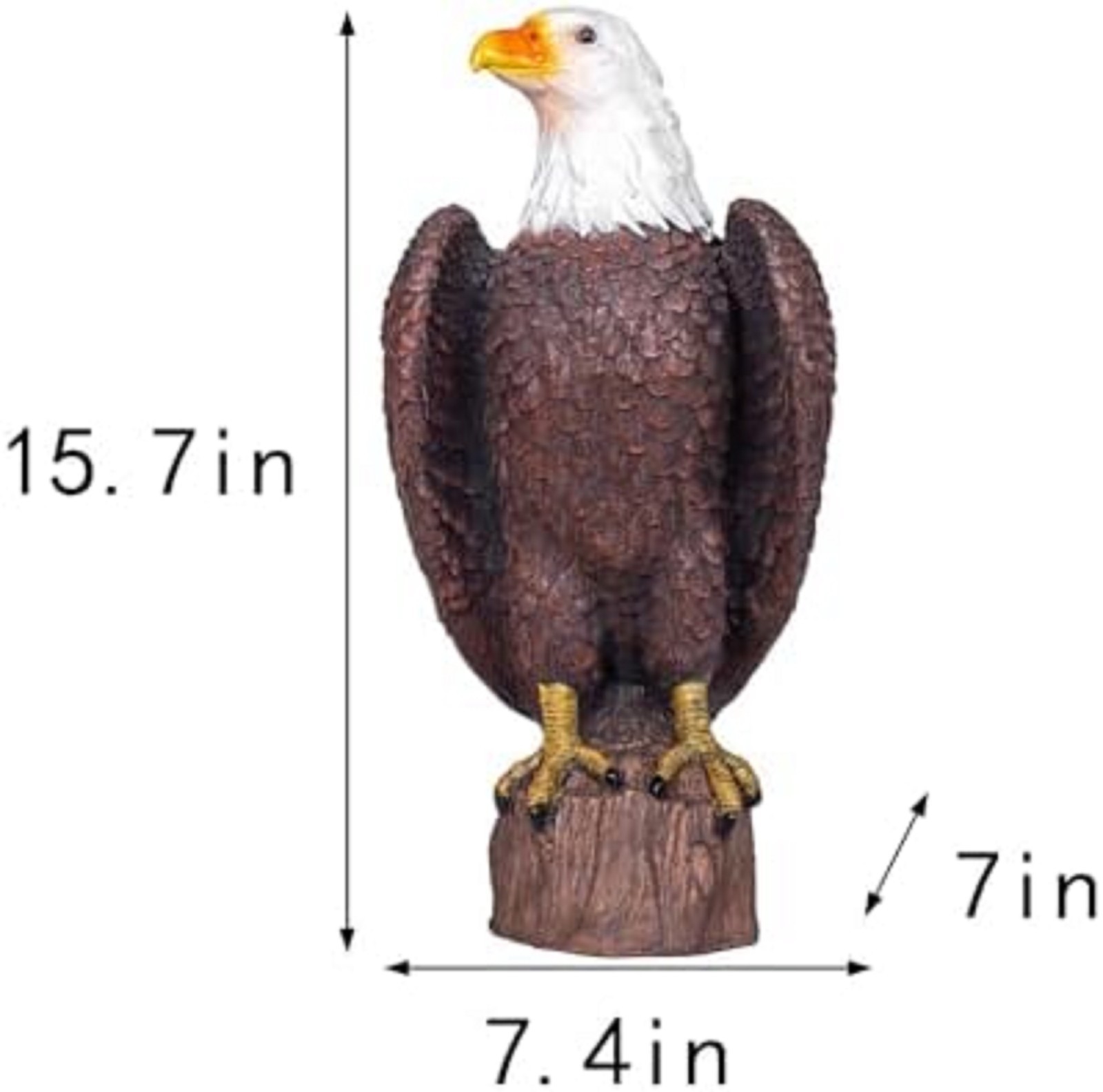 Bald Eagle Statue Outdoor – Large American Eagle Figurine for Garden, Yard……