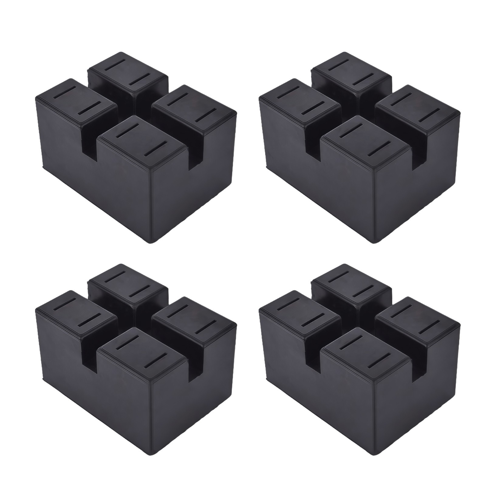 4 Pcs Pinch-Weld Blocks, Solid Rubber Lift Block Spacer Pad, 4.1″ x 3.1″ x 2.5″