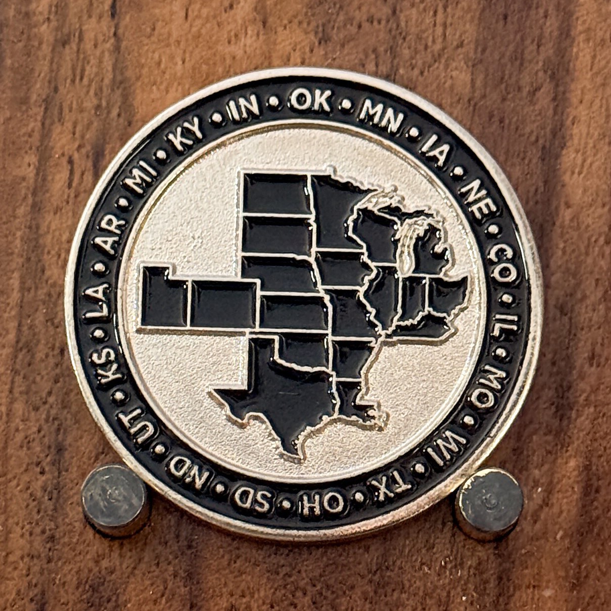Red Hat Central Region US State Map Challenge Coin 1#37