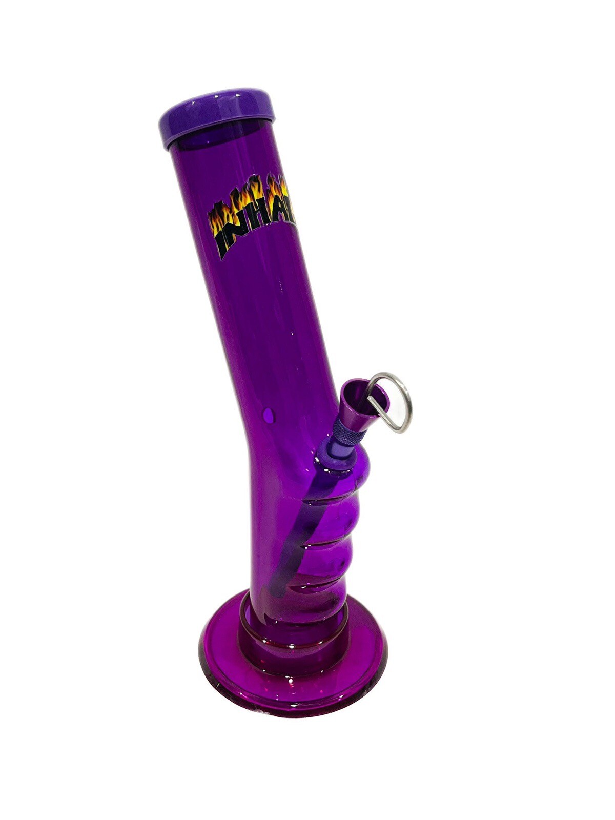 INHALE®️ 1.5X8″ GRIP ACRYLIC HOOKAH WATER PIPE WITH THUMB CARB MADE IN THE USA