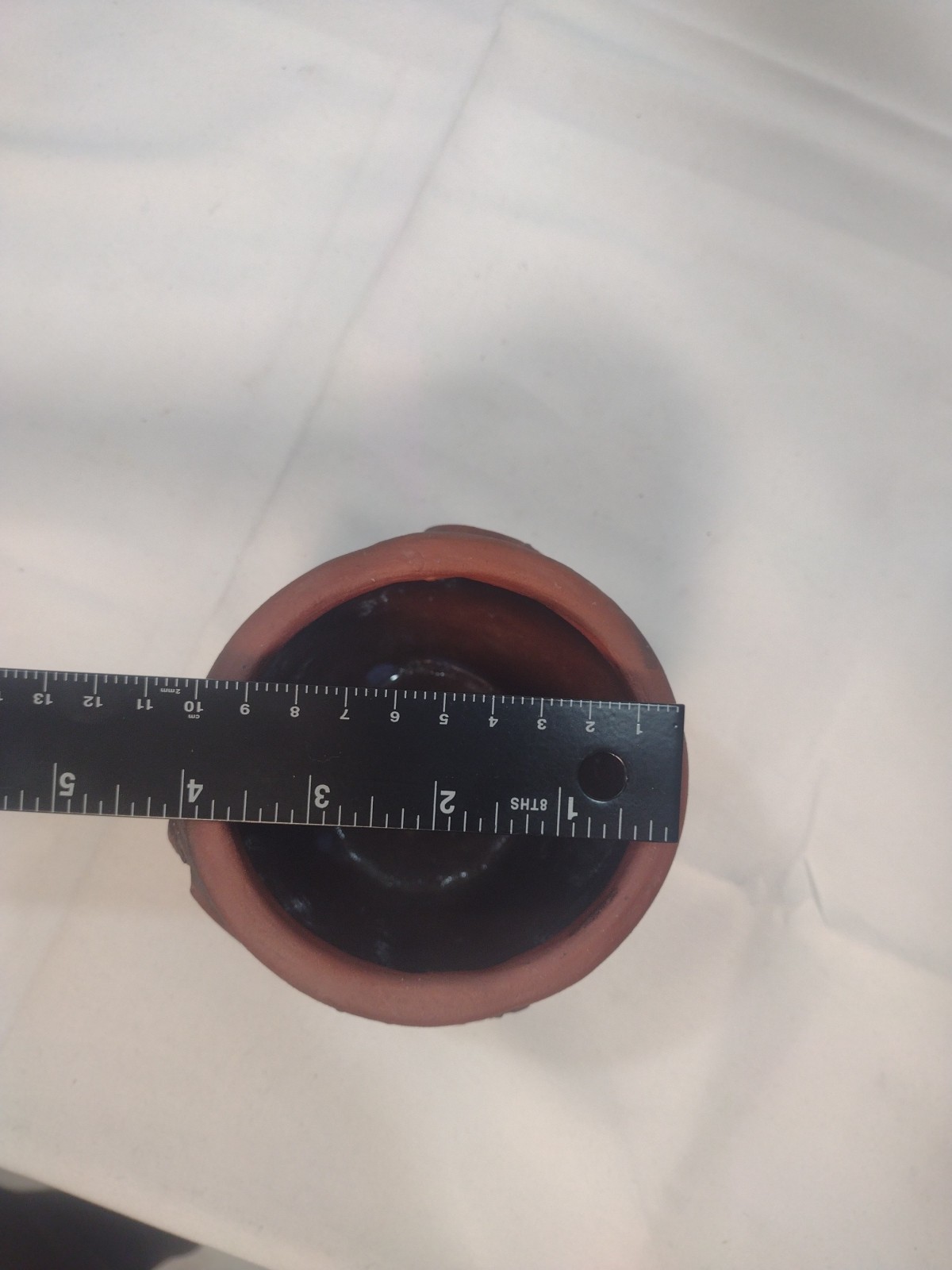 Hand Crafted/ Handmade Etched Small Clay Pot or Ash Tray