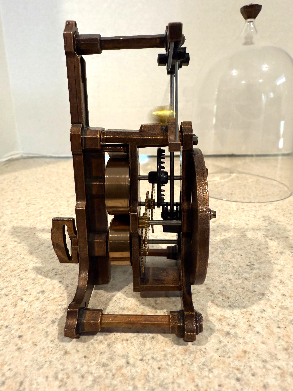 GuildClock Antique Micro Flying Pendulum Clock CM-150 Japan W/ Box, Working