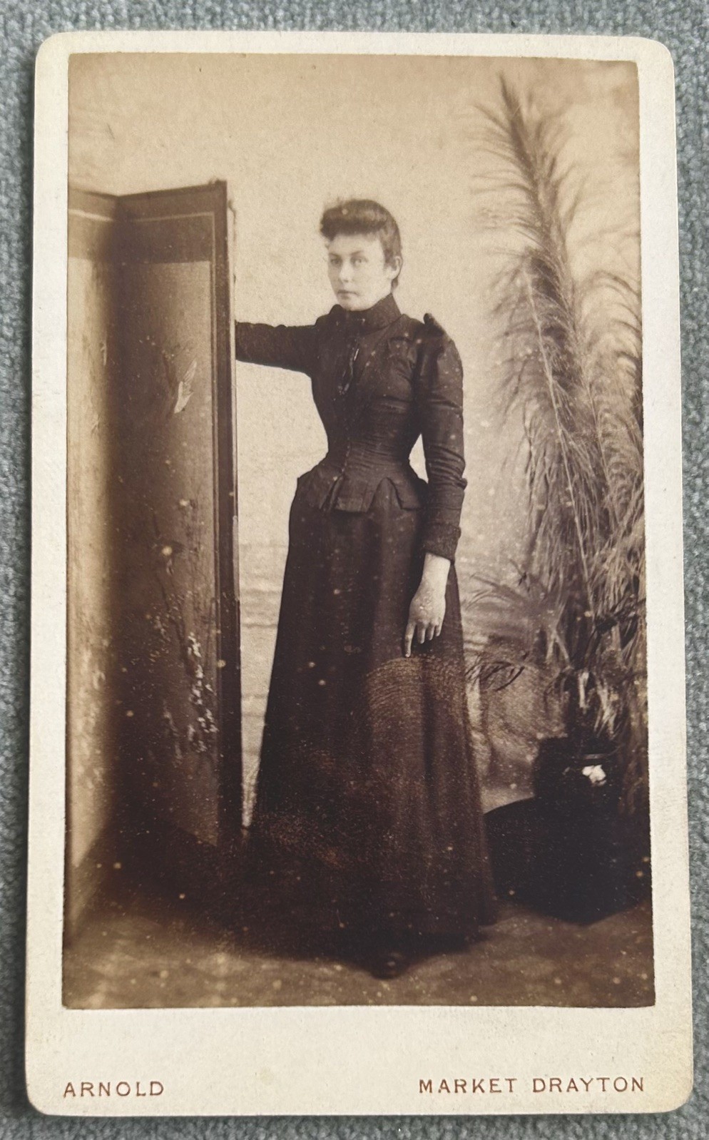 CdV. Fashionable Victorian Lady. Studio of Arnold, Market Street. c.1860s