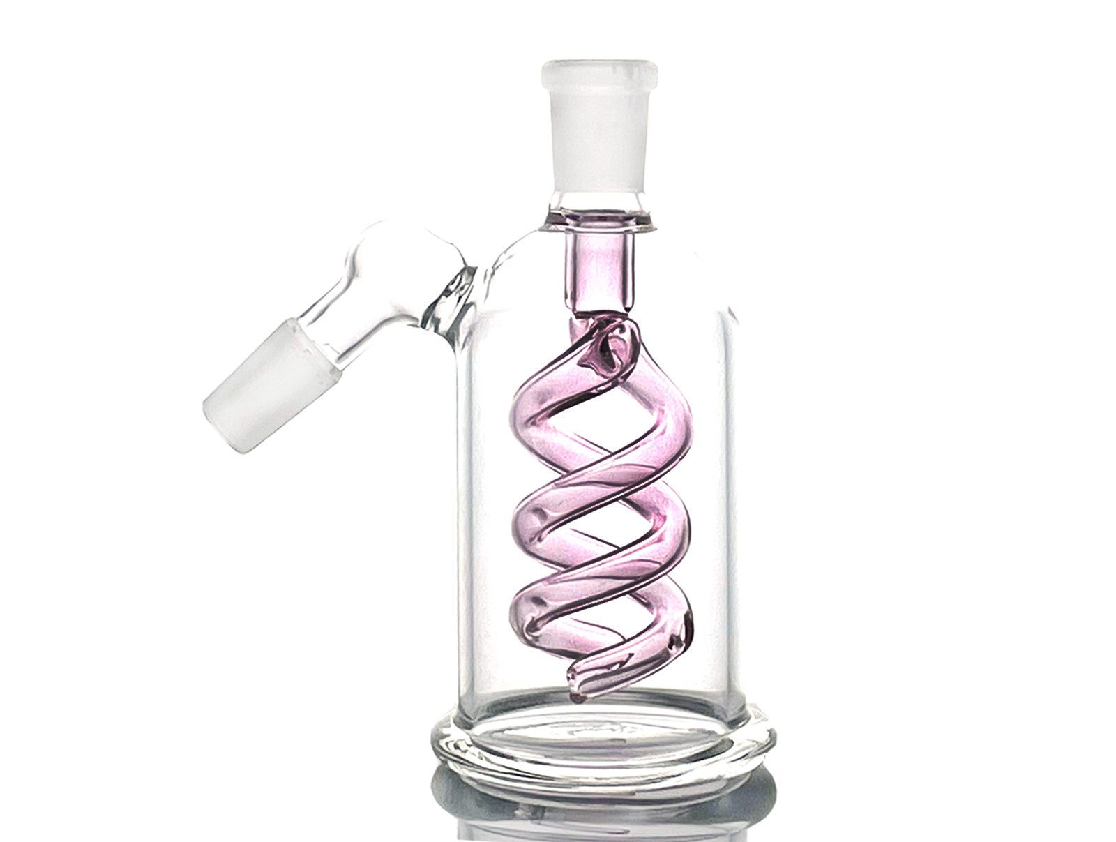 Premium Quality 5” 45° Dry Ash Catcher Pink Water Filter Bong Bubbler in 14mm