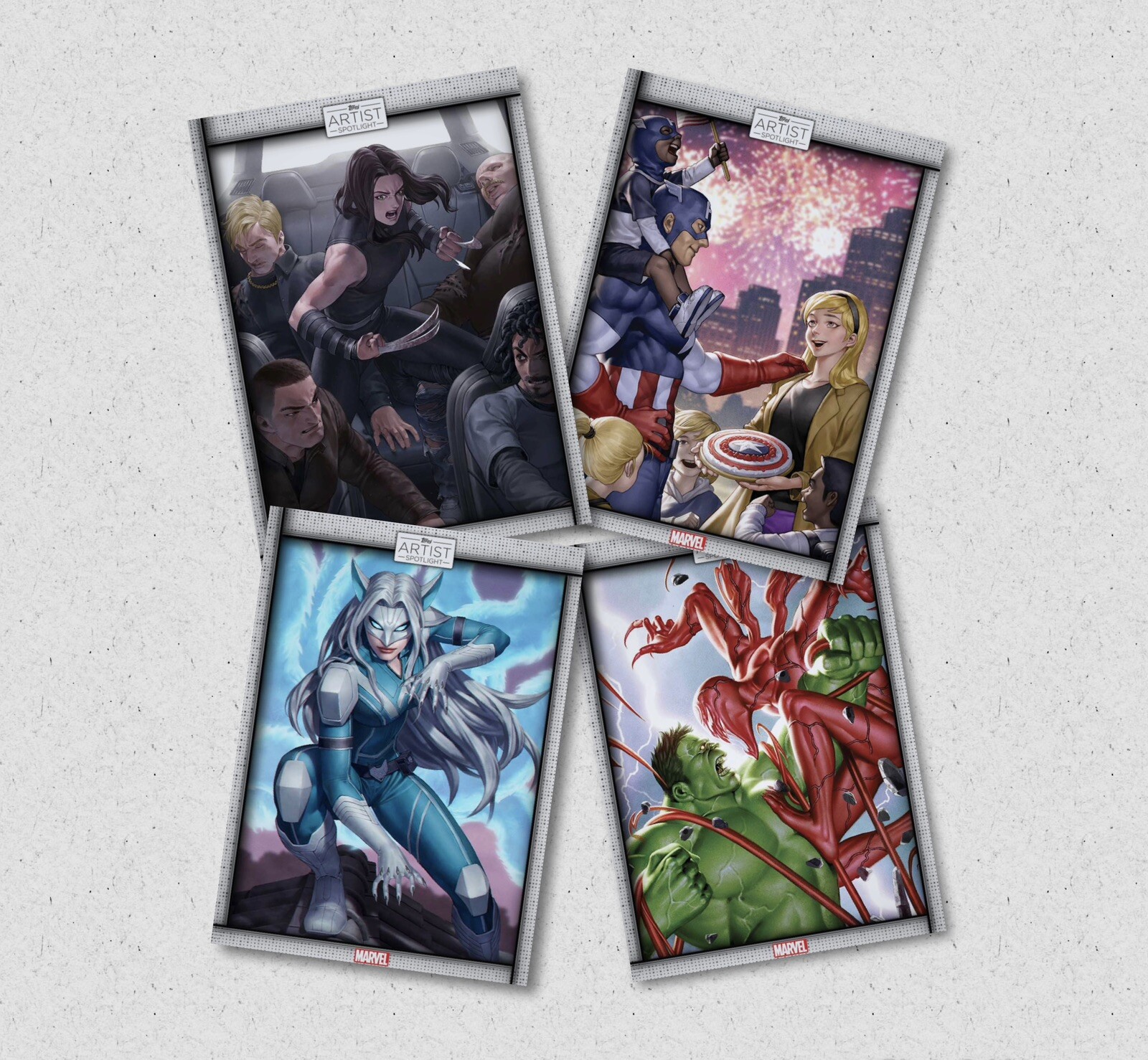 Topps Marvel Collect Artist Spotlight Jungguen Yoon 4 Card Rare No Award Digital