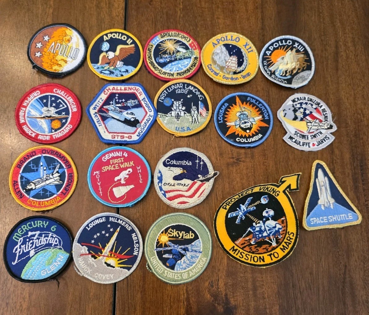 NASA APOLLO GEMINI Columbia Space Shuttle Rocket Boosters Patch Mixed Lot of 18