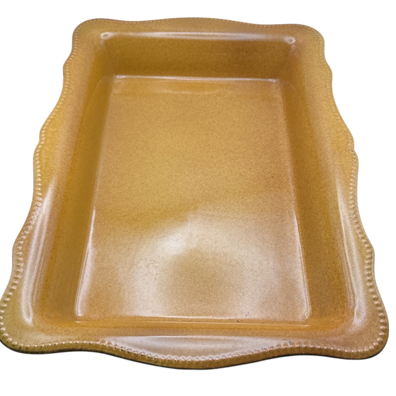 Bico Beaded Bakeware Gold Stoneware Baking Dish