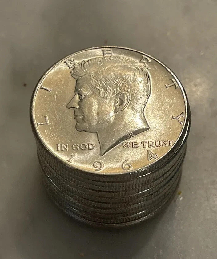 [Lot of 5] – 1964 Kennedy Half DoIlar – 90% SiIver Choose How Many Lots of 5!