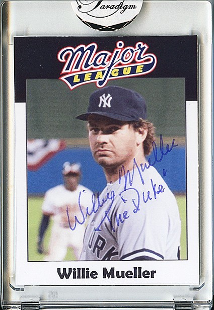 -MAJOR LEAGUE-Willie Mueller Signed/Autograph/Auto Certified BASEBALL Movie Card