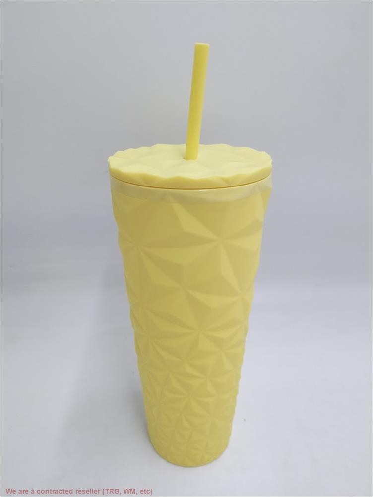 Summer 2025 Starbucks YELLOW Geometric Tumbler 24oz Cold Cup