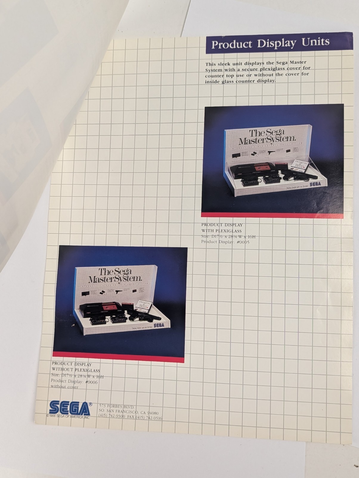 Sega Master System Video Games 1987 Vintage Print Store Display Promotion Flyer