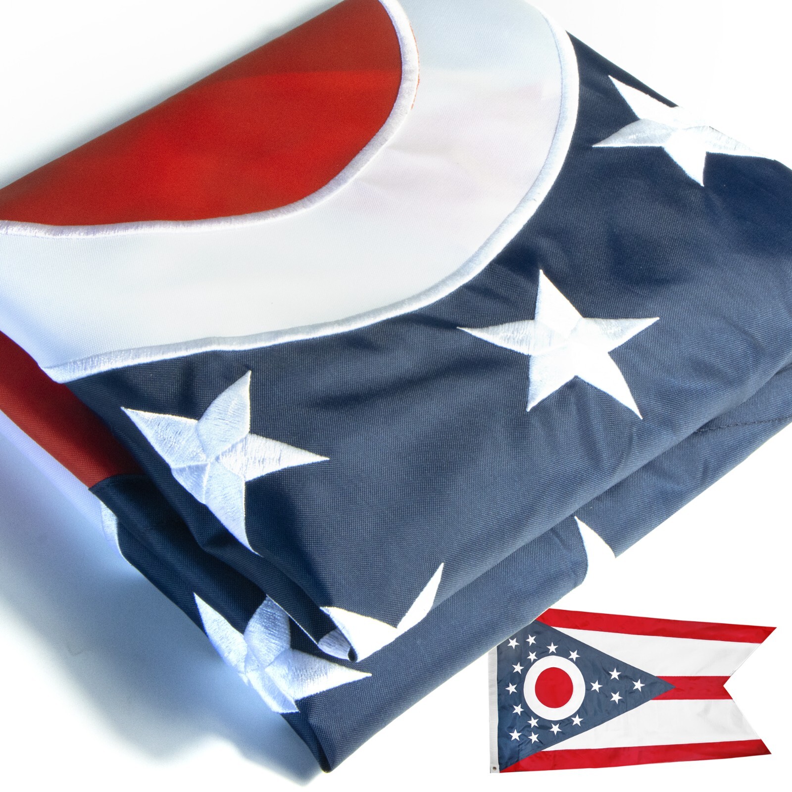 Anley EverStrong Ohio State Flag 3×5 Ft Nylon Embroidered Ohio OH State Flags