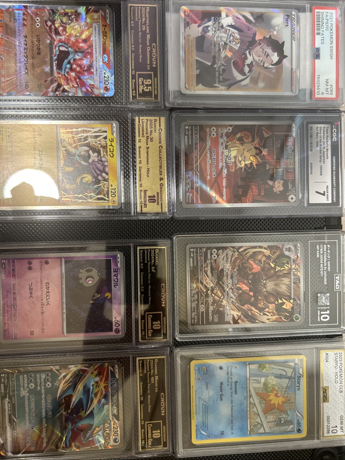 Pokémon Slab Lot 8 Slabs With Psa, Cgc, Crown, Tag, Ags