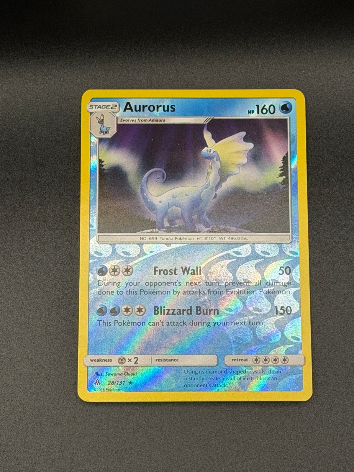 Pokemon Aurorus Reverse Holo Holo Rare SM – Forbidden Light 28/131 NM