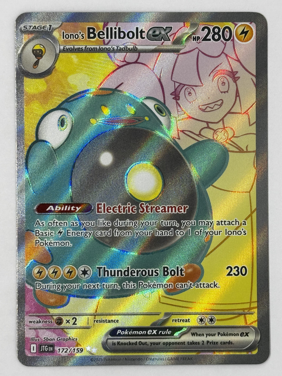 2025 Journey Together – Iono’s Bellibolt ex Full Art Rare #172 – NM