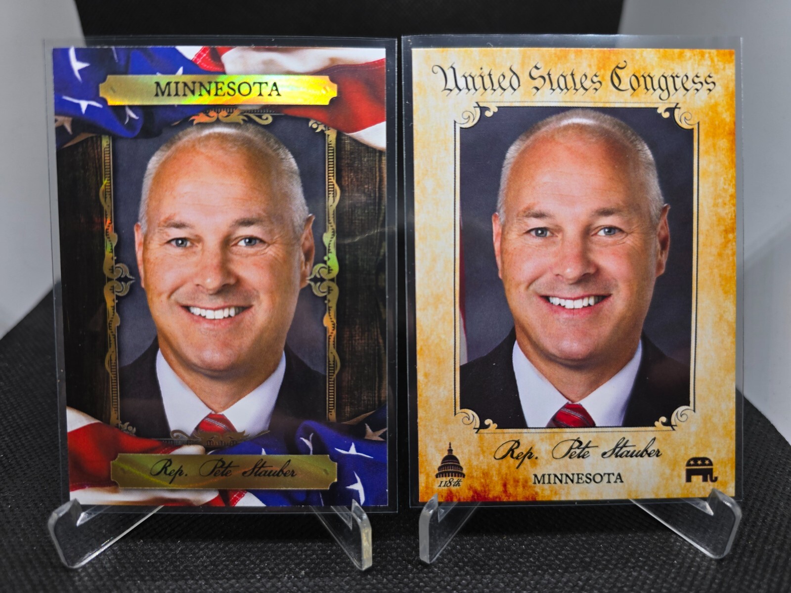 2023-24 Fascinating Cards Congress Pete Stauber Chrome Foil SP Minnesota +++