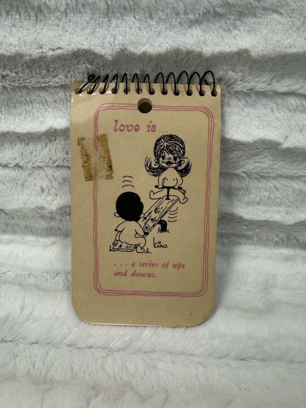 1972 Kim Casali Love Is A Series Of Ups And Downs Mini Note Pad