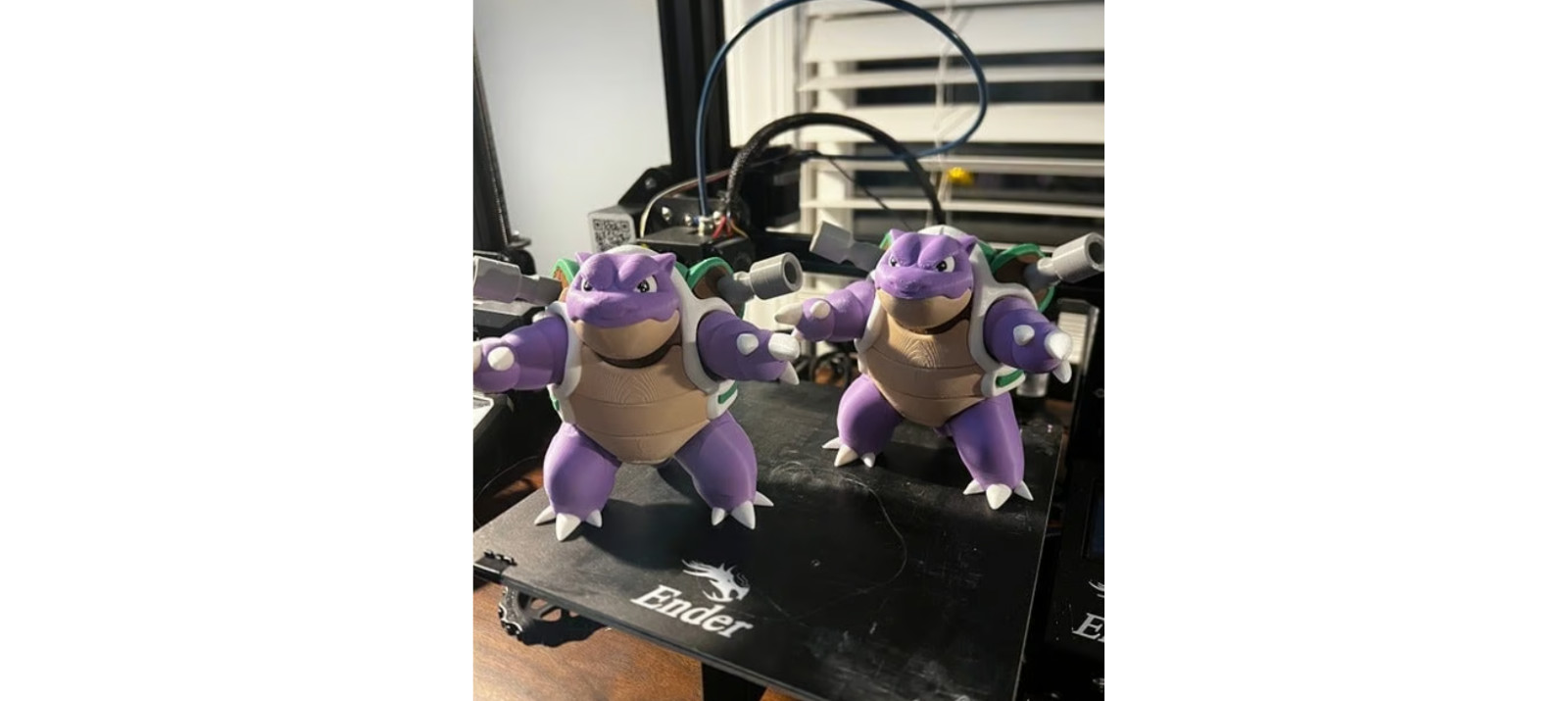 3D Printed – SHINY Blastoise #009 Figure- 5″ Tall 3D Printed -PLA Plastic