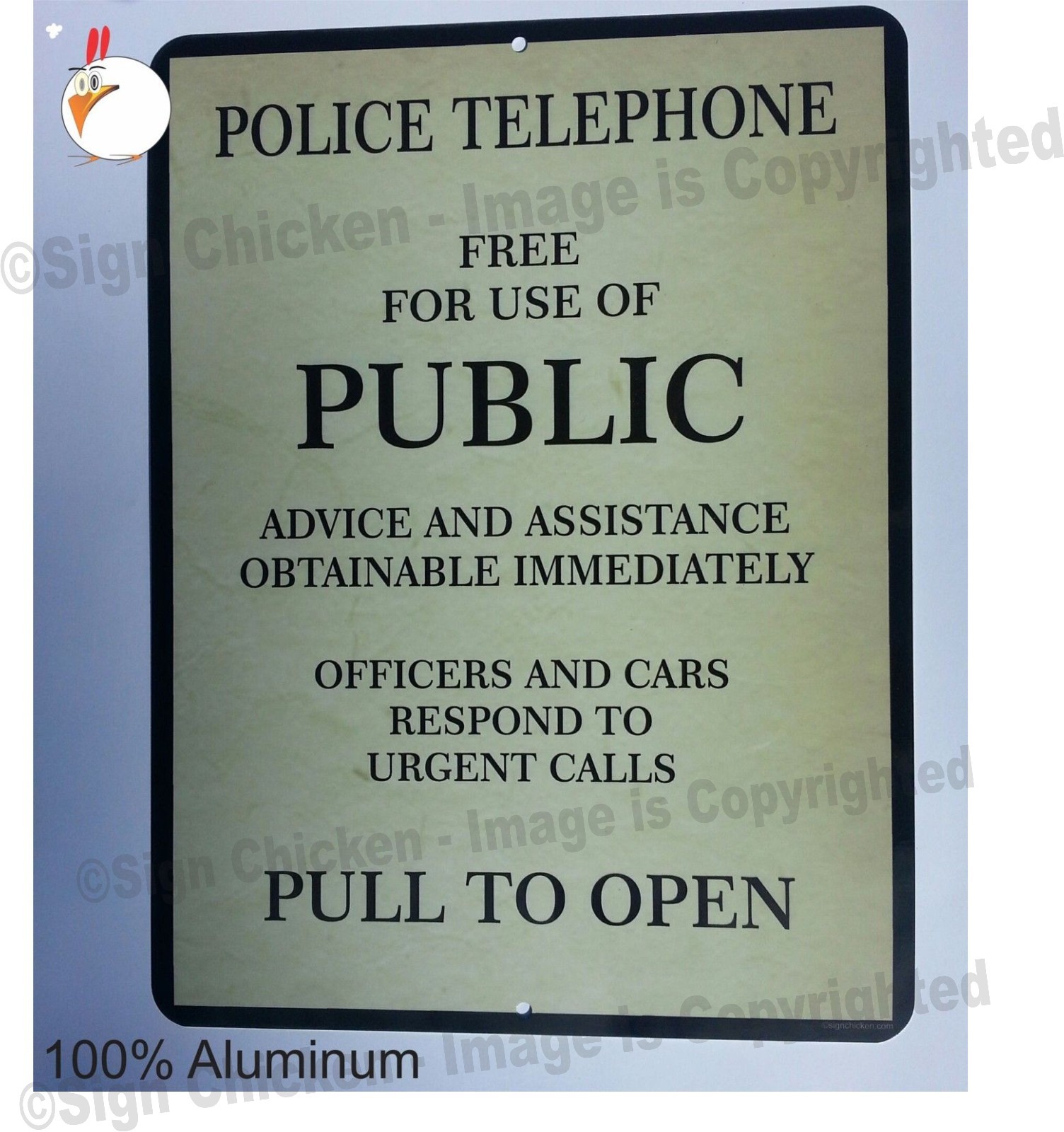 Doctor Who Tardis Police Box Novelty Aluminum Sign, TARDIS, TV SHOW EMBOSSED