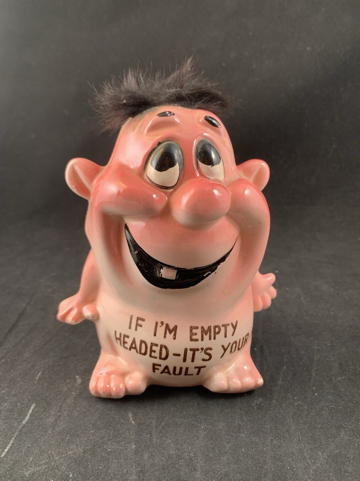 Vintage 1960’s KREISS PSYCHO CERAMICS “Empty Headed” Ceramic Bank – NO PLUG